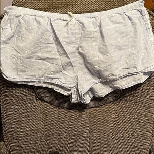 Victorias Secret Light Blue Cotton Lounge Shorts